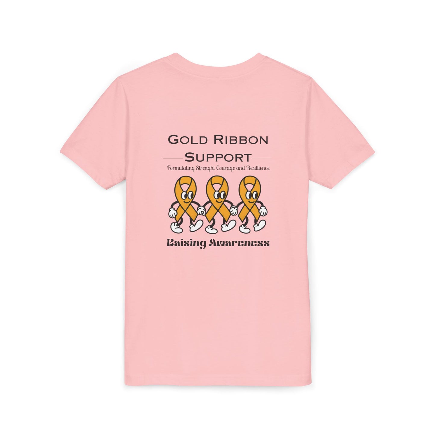 Kids Gold Ribbon Support Tee
