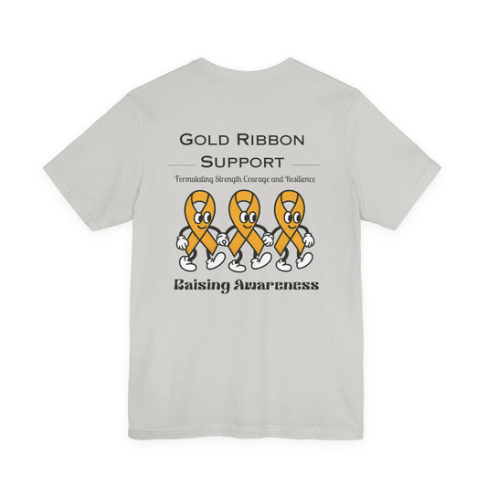 Gold Ribbon Support Tee