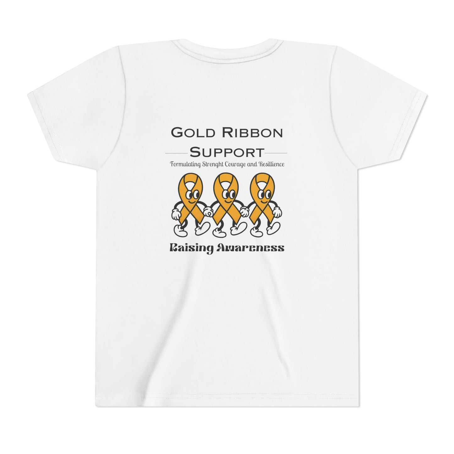 Kids Gold Ribbon Support Tee