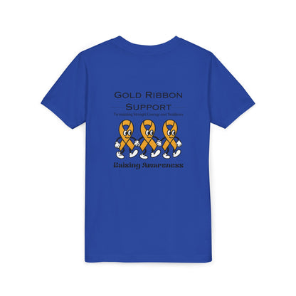 Kids Gold Ribbon Support Tee