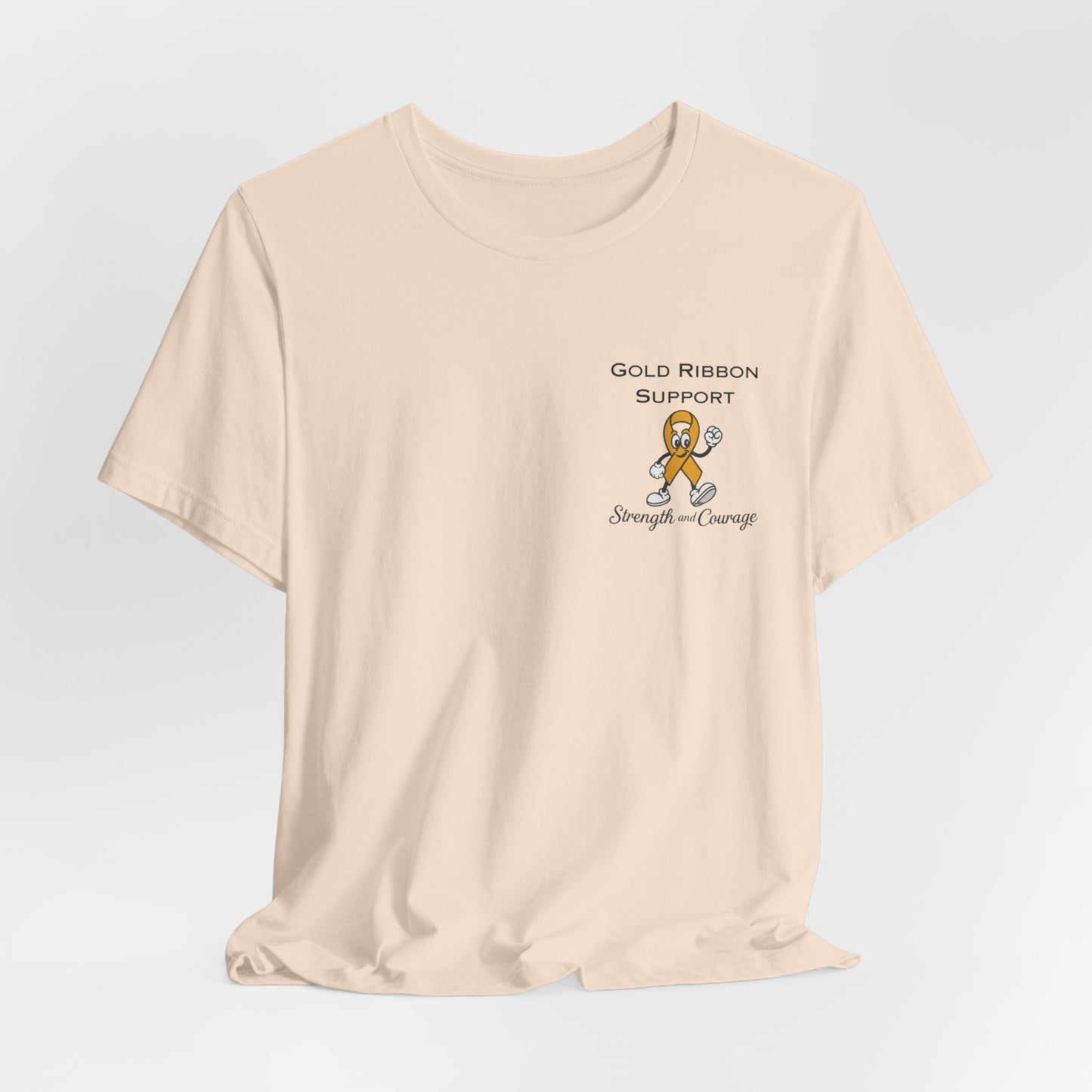Gold Ribbon Support Tee