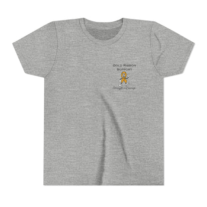 Kids Gold Ribbon Support Tee