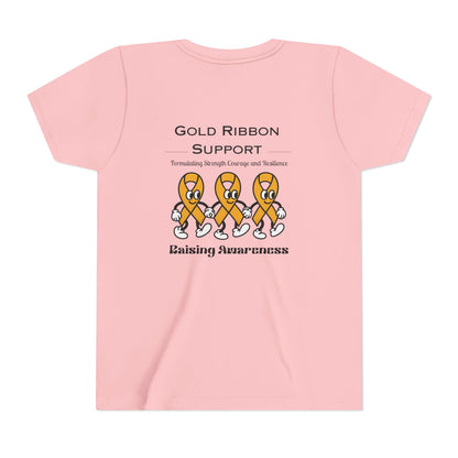 Kids Gold Ribbon Support Tee