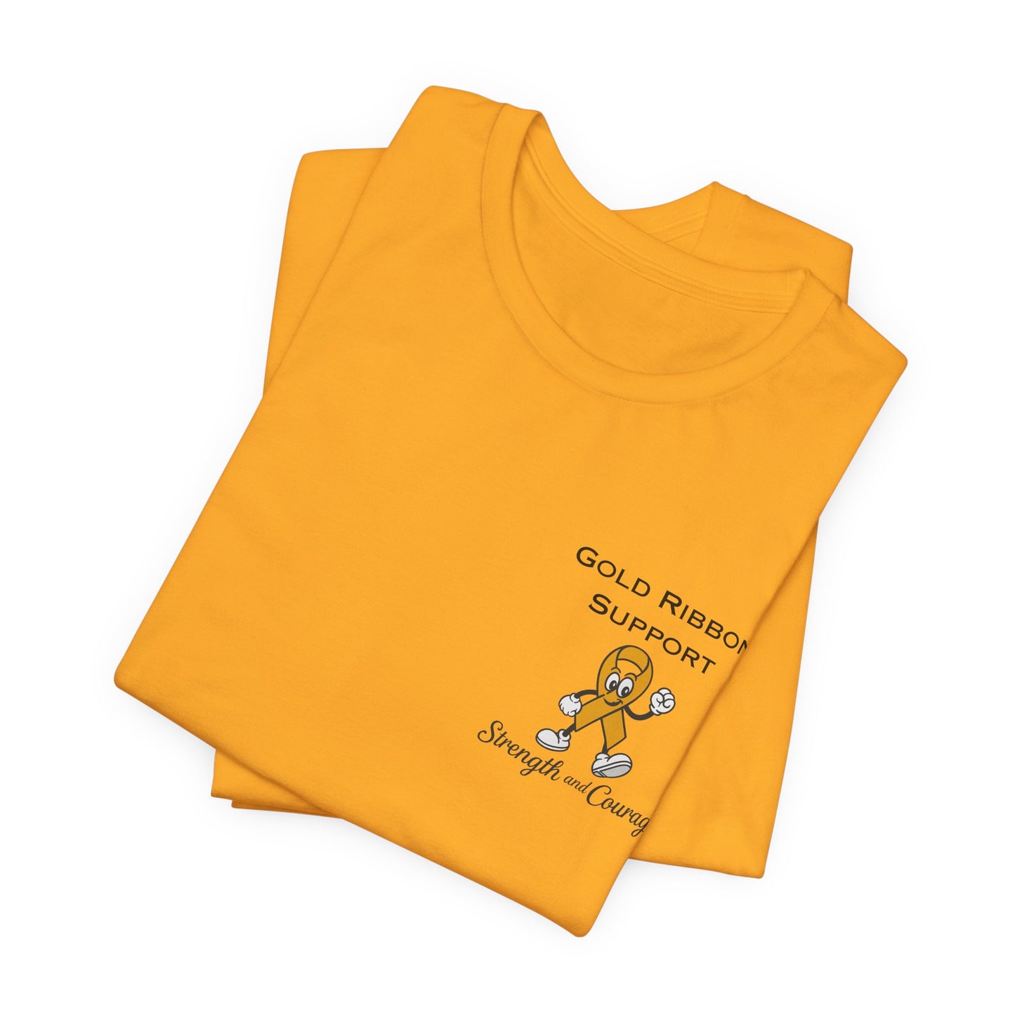 Gold Ribbon Support Tee