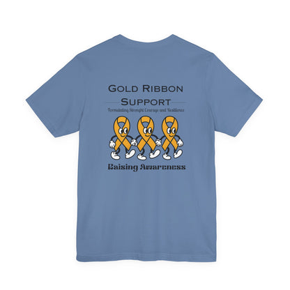 Gold Ribbon Support Tee