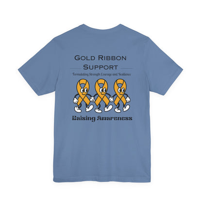 Gold Ribbon Support Tee