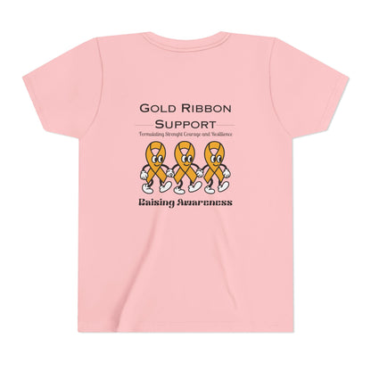 Kids Gold Ribbon Support Tee