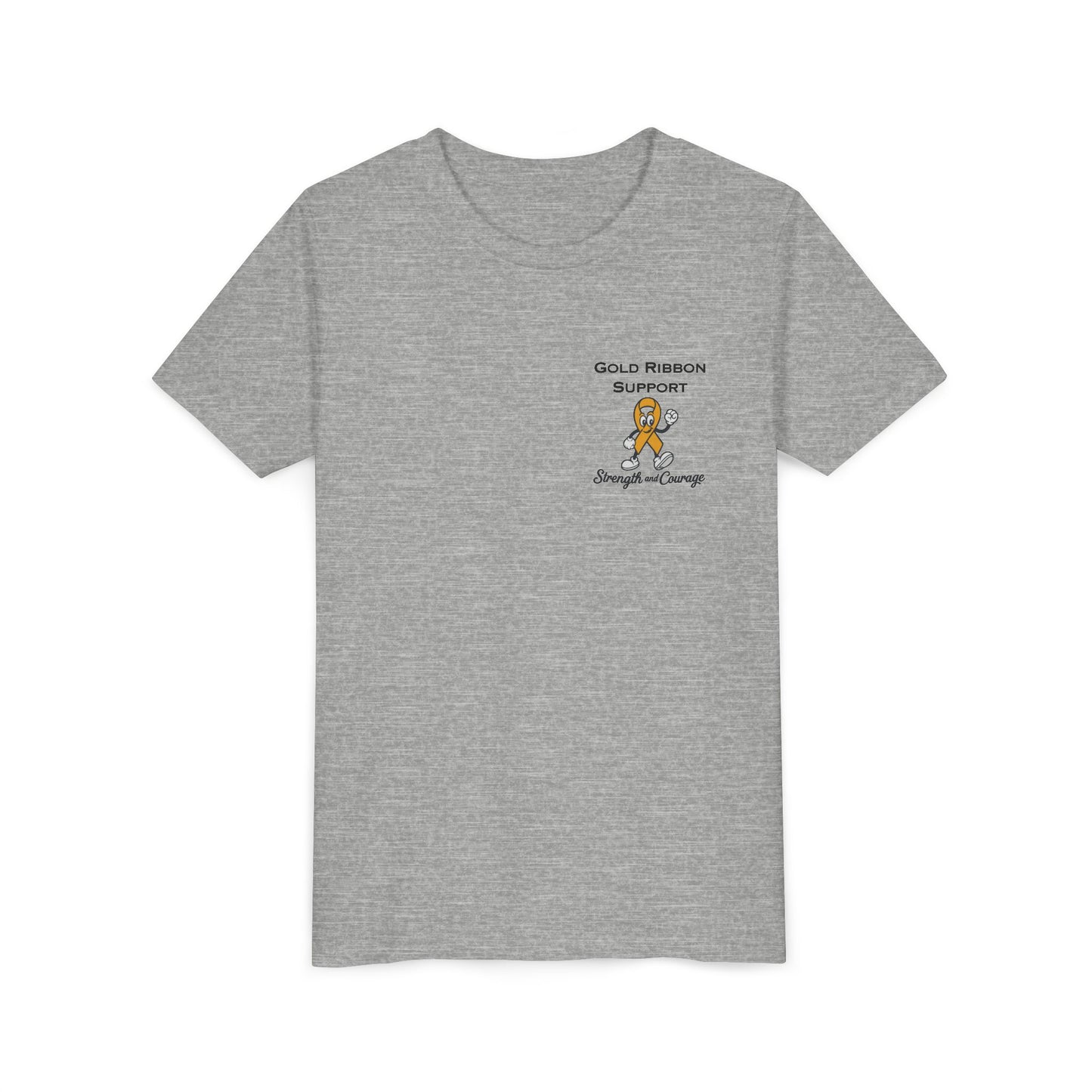 Kids Gold Ribbon Support Tee