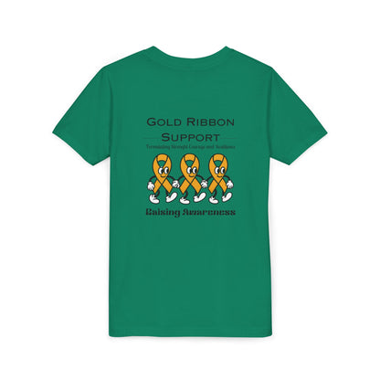 Kids Gold Ribbon Support Tee