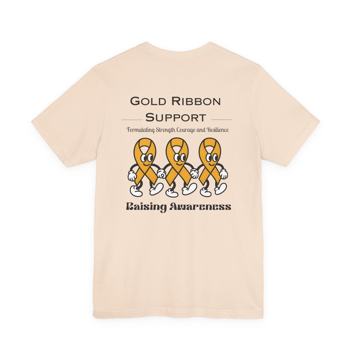 Gold Ribbon Support Tee