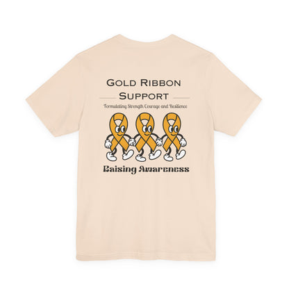 Gold Ribbon Support Tee