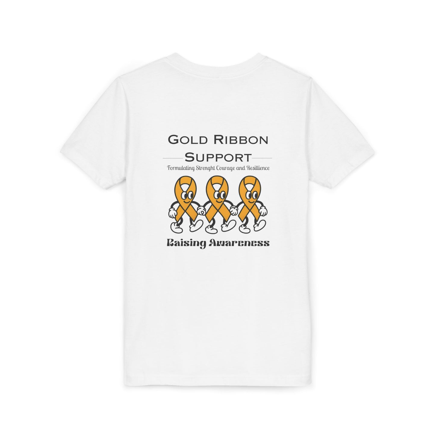 Kids Gold Ribbon Support Tee