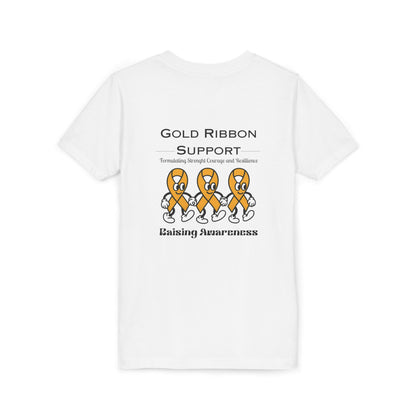Kids Gold Ribbon Support Tee