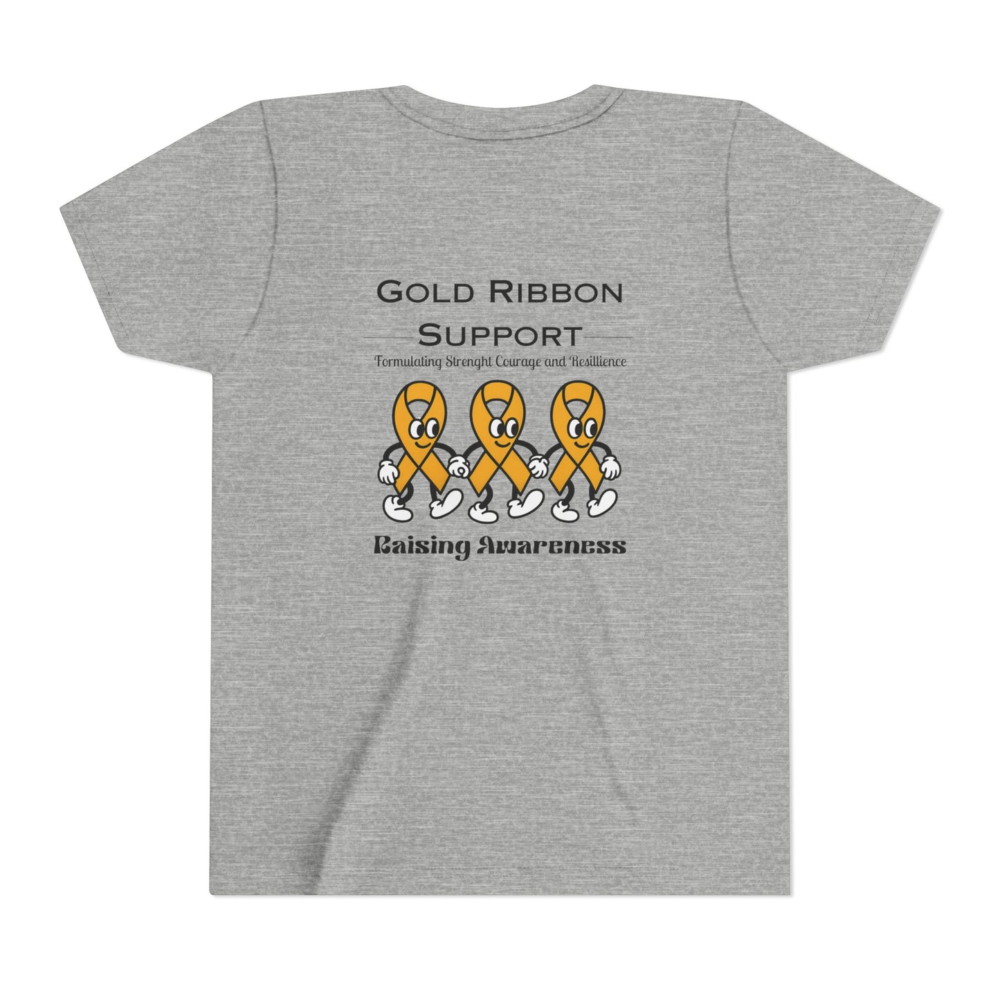 Kids Gold Ribbon Support Tee