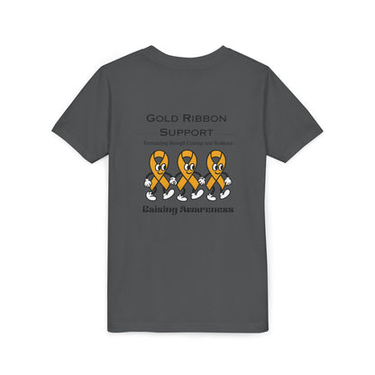 Kids Gold Ribbon Support Tee
