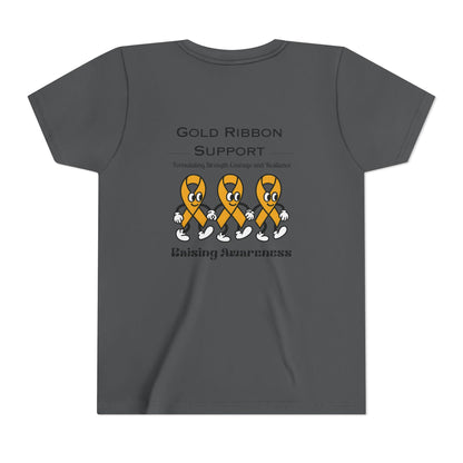 Kids Gold Ribbon Support Tee
