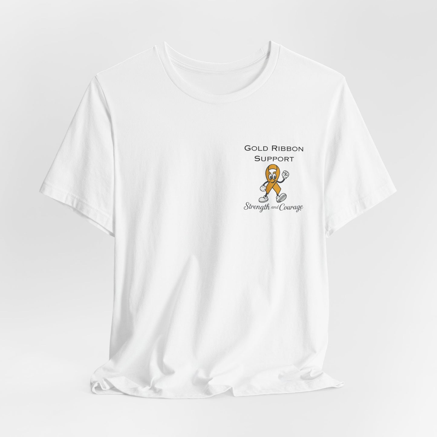 Gold Ribbon Support Tee