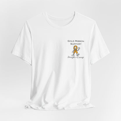 Gold Ribbon Support Tee