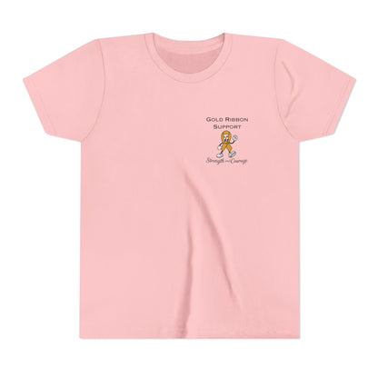 Kids Gold Ribbon Support Tee