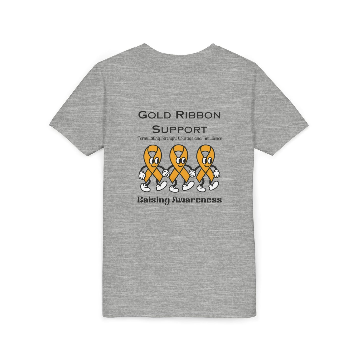 Kids Gold Ribbon Support Tee