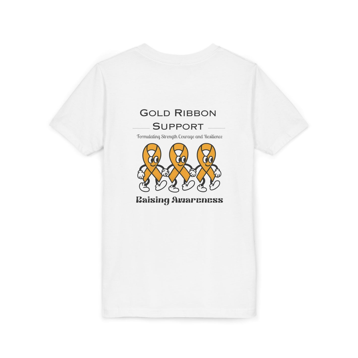 Kids Gold Ribbon Support Tee