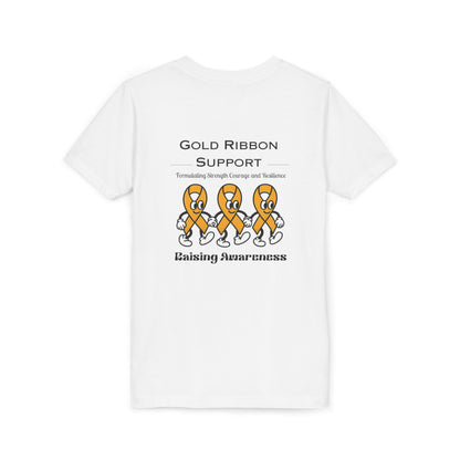Kids Gold Ribbon Support Tee