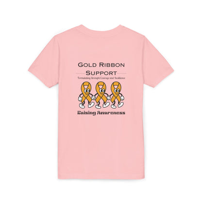 Kids Gold Ribbon Support Tee