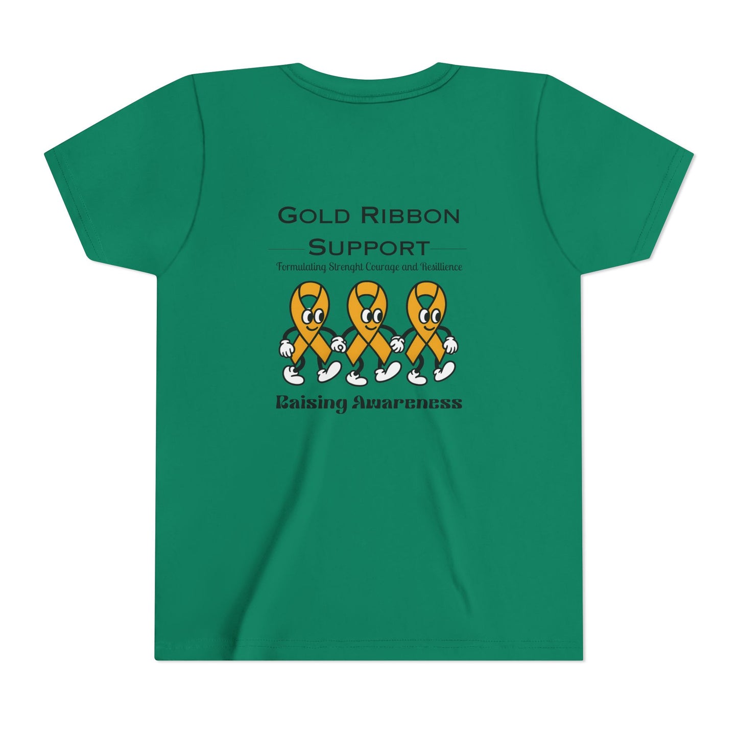 Kids Gold Ribbon Support Tee