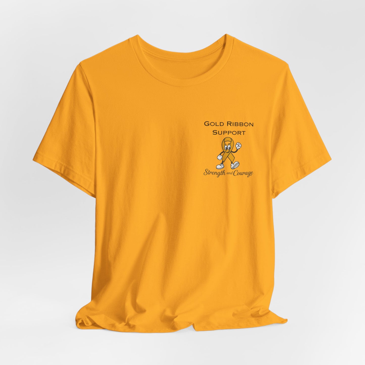 Gold Ribbon Support Tee